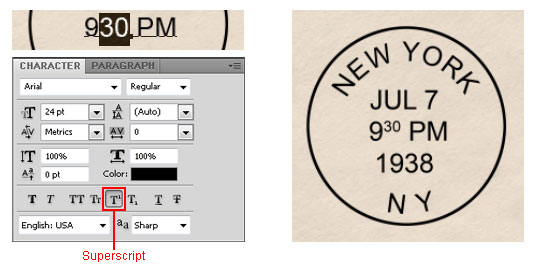 Photoshop Tutorial Old Postmark Stamp 15